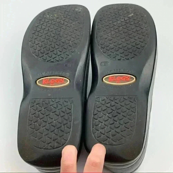 Klogs closed back clogs 9 black leather slip on - Picture 6 of 10